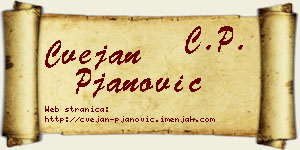 Cvejan Pjanović vizit kartica